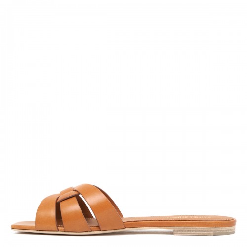 Tribute flat mule sandals | Le Noir - Unconventional Luxury