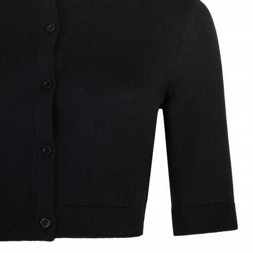 Cropped wool cardigan 2