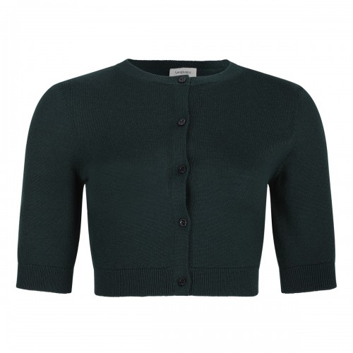 Cropped wool cardigan