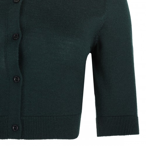 Cropped wool cardigan 2