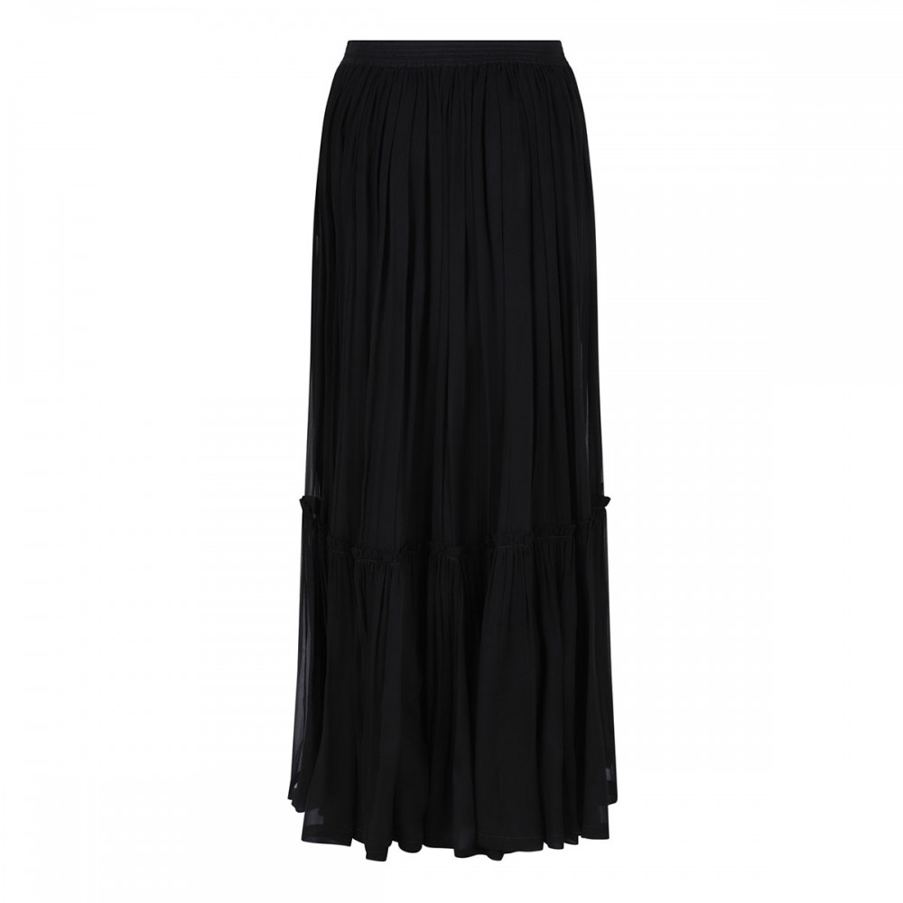 Silk crepe muslin skirt