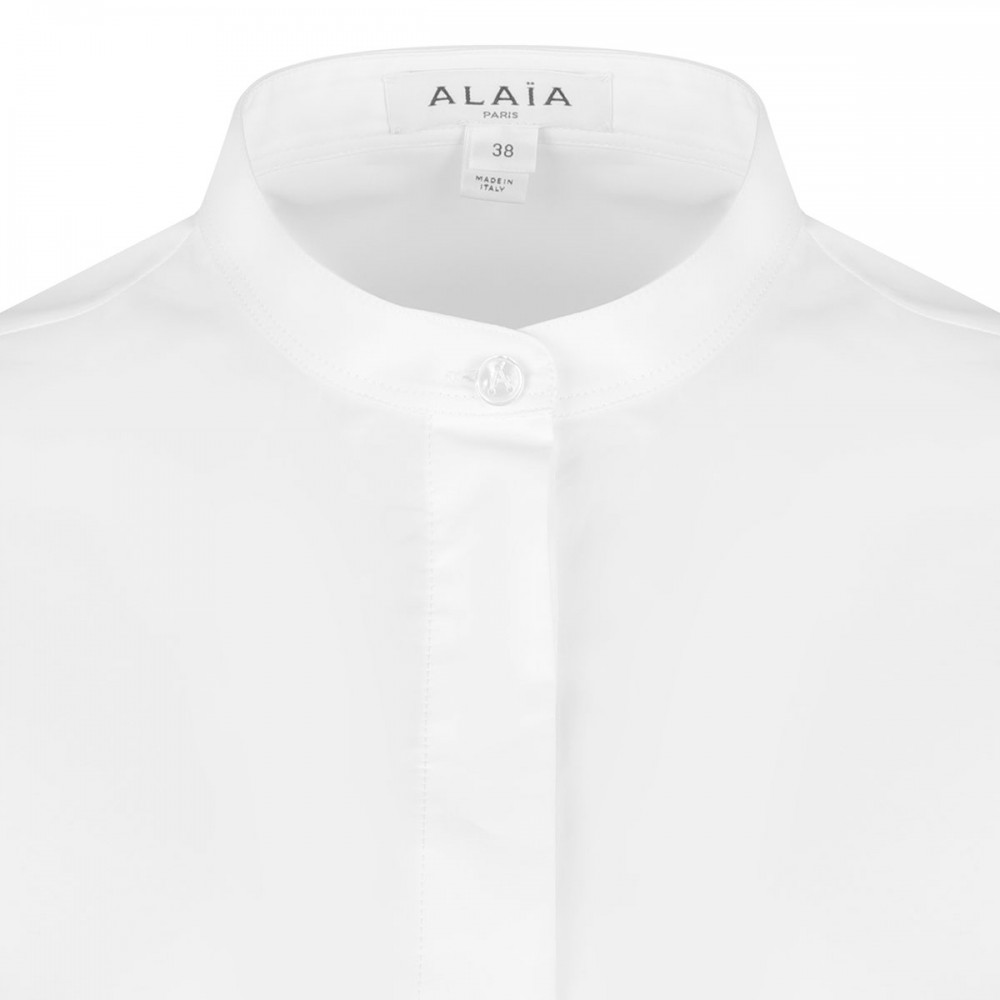 Balloon sleeves poplin shirt