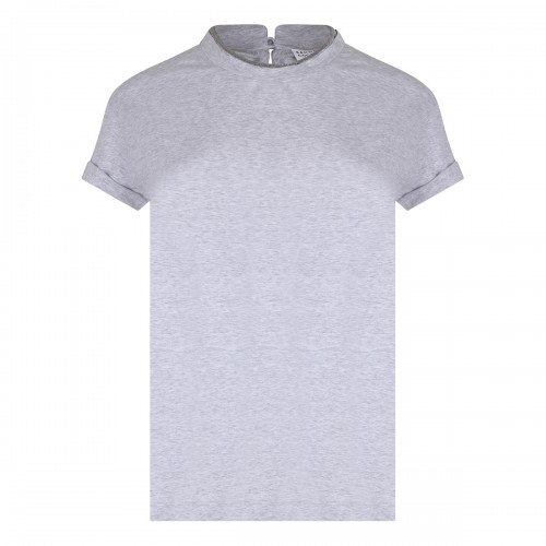 T-shirt with monili embroidery