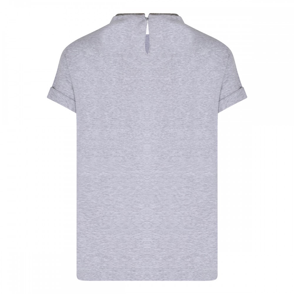 T-shirt with monili embroidery