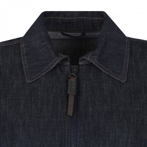 Denim-effect twill bomber 2