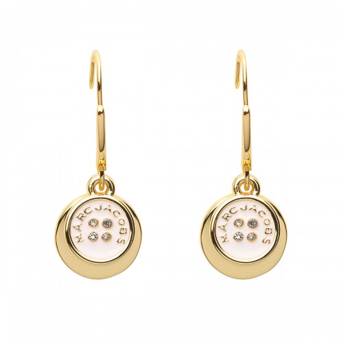 The Button drop earrings