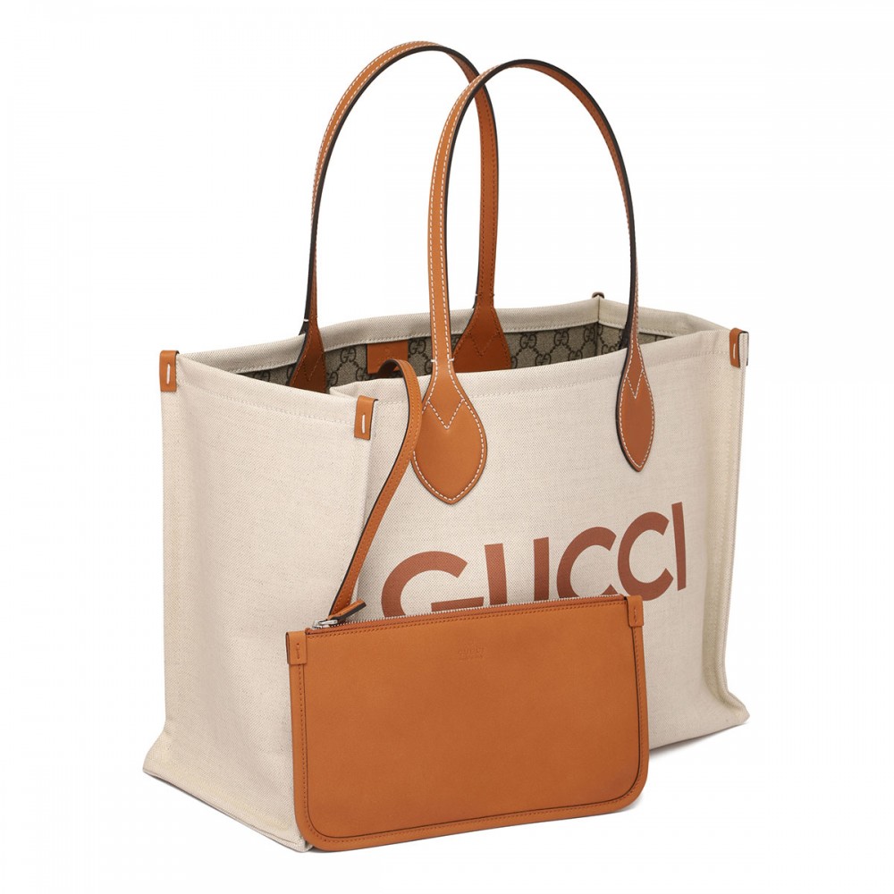 Logo canvas handbag
