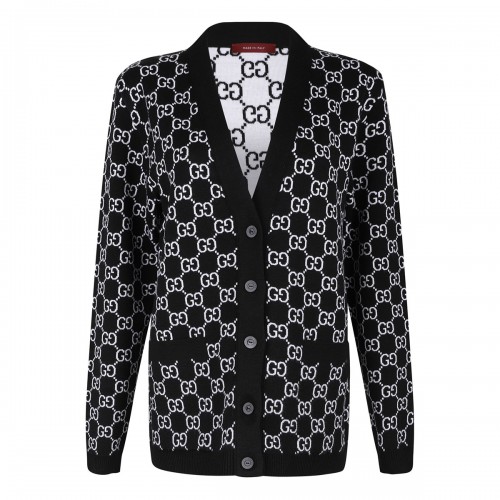 Reversible GG wool jacquard...