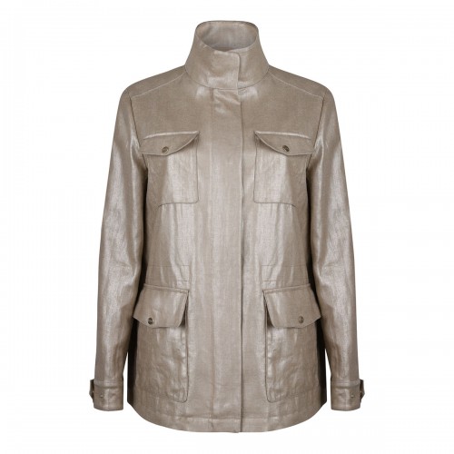 Iridescent linen jacket