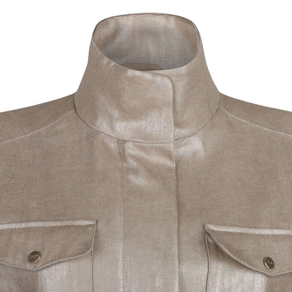 Iridescent linen jacket