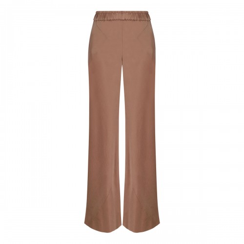 Red clay hue silk pants
