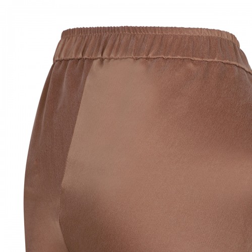 Red clay hue silk pants 2