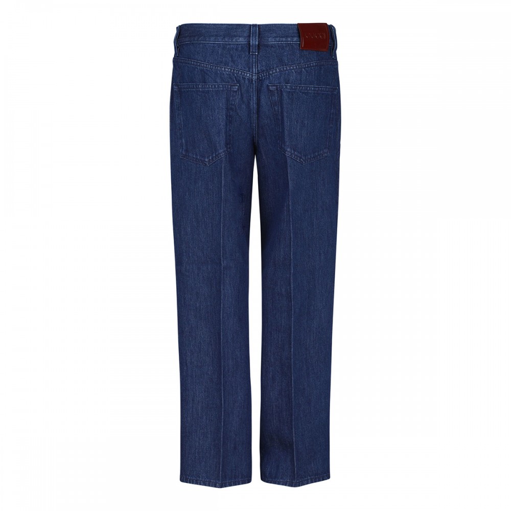 Straight denim pants