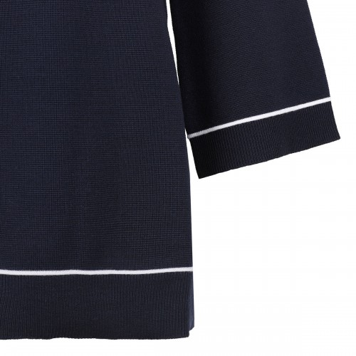 Navy blue wool top 2