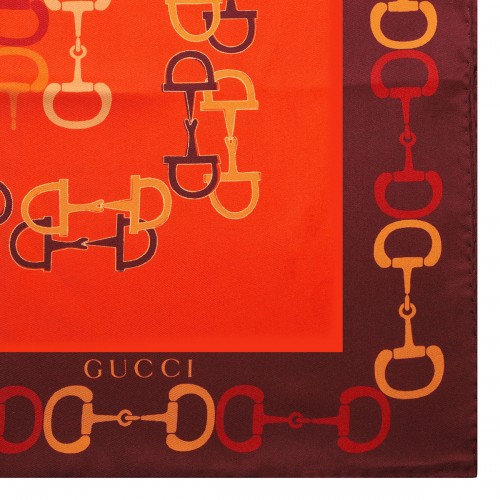 Horsebit silk twill scarf 2