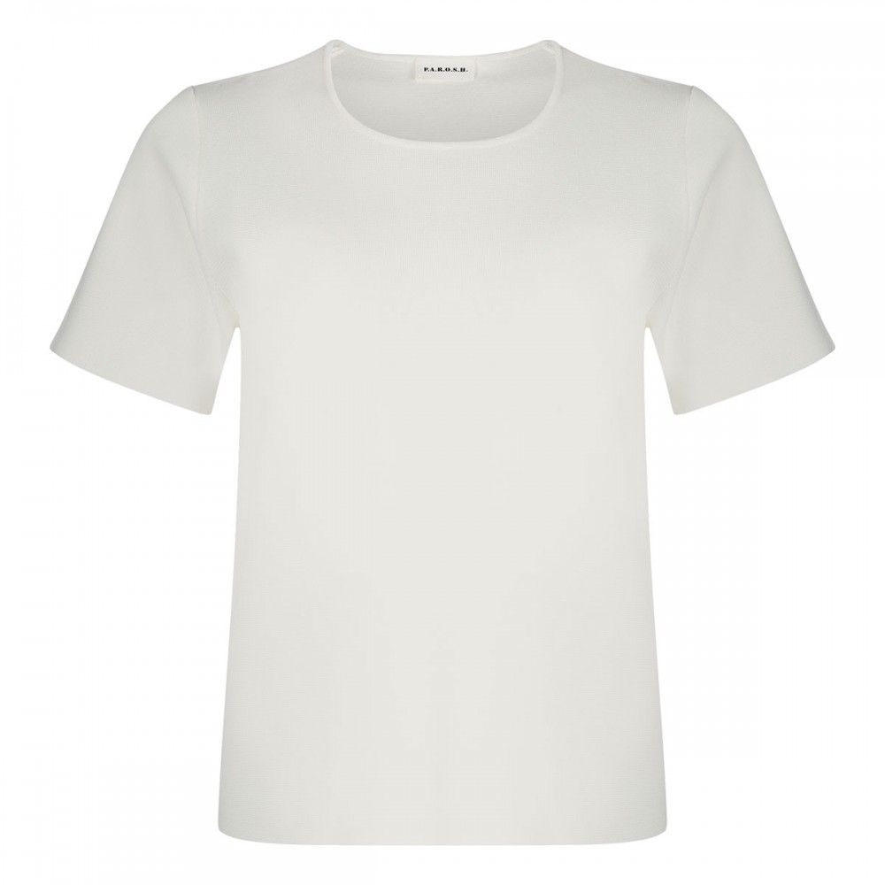 Cream white viscose blend top