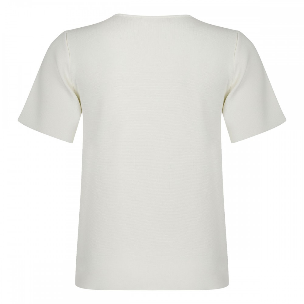 Cream white viscose blend top