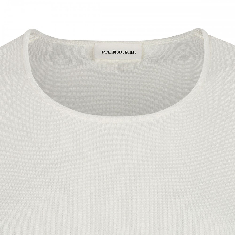 Cream white viscose blend top