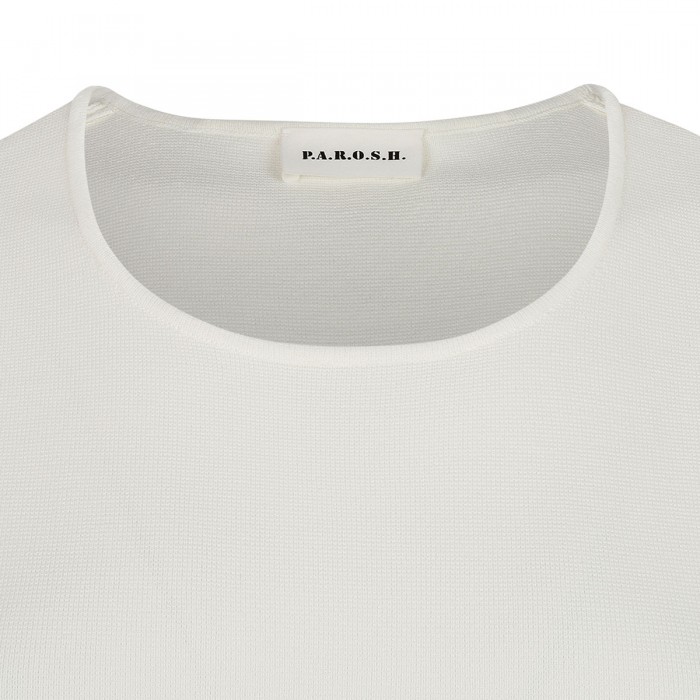 Cream white viscose blend top