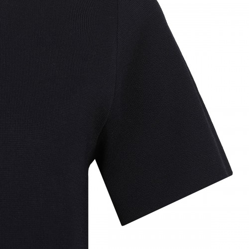 Dark blue viscose blend top 2