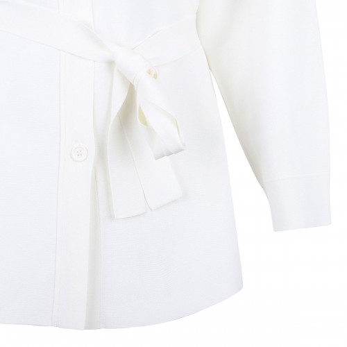 Self-tie belt white shirt 2