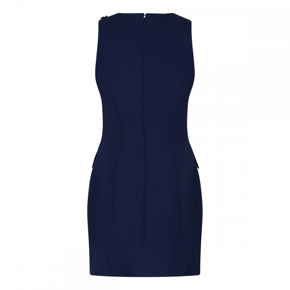 Sheath dress with brooch