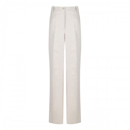 Beige linen pants