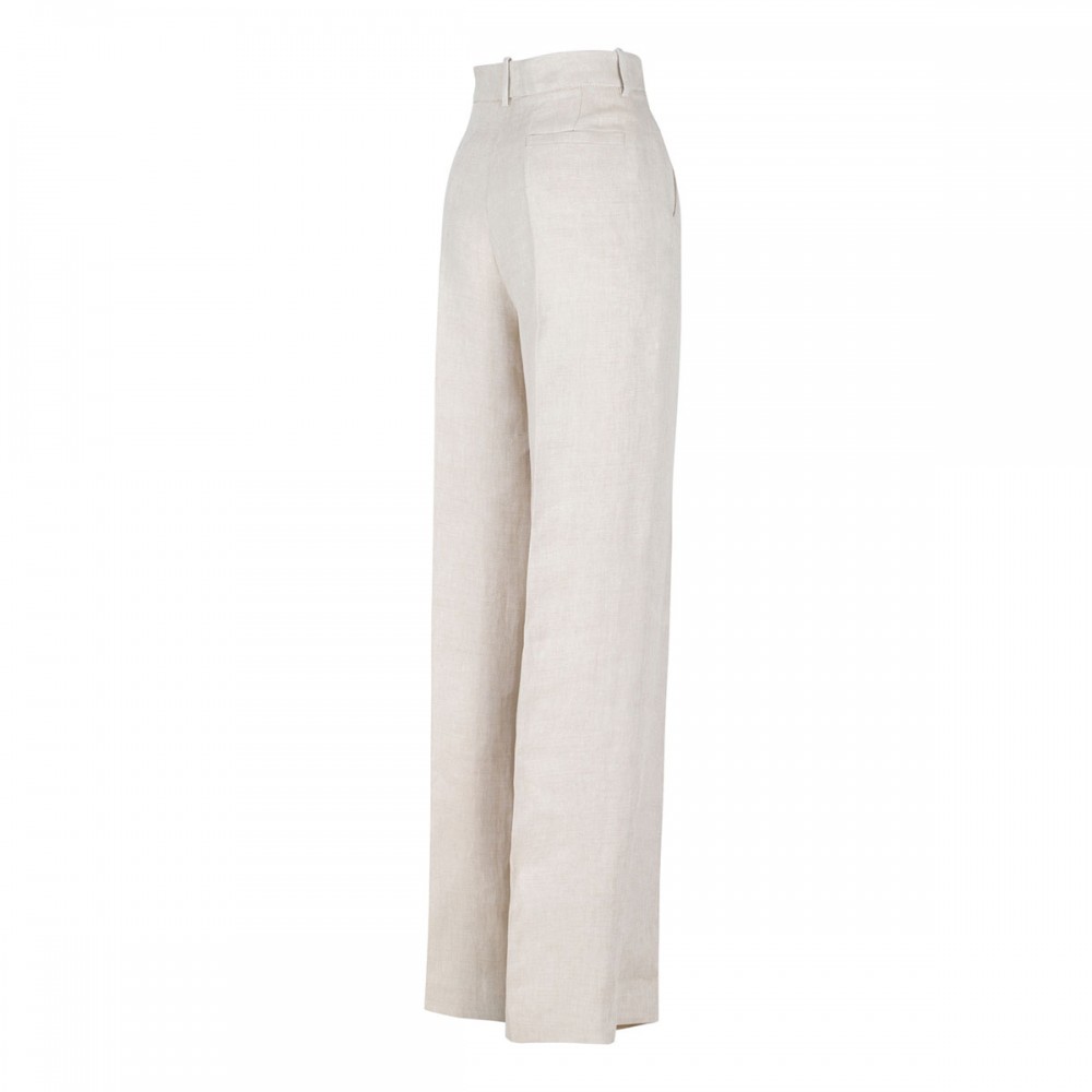 Beige linen pants