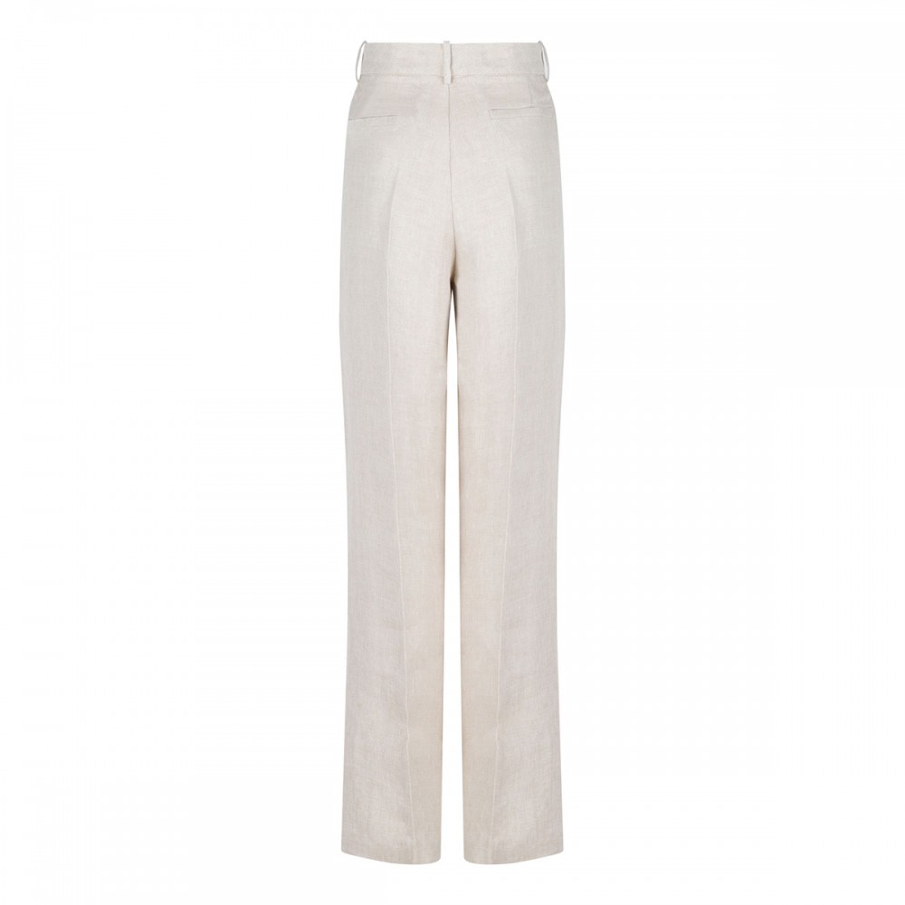 Beige linen pants