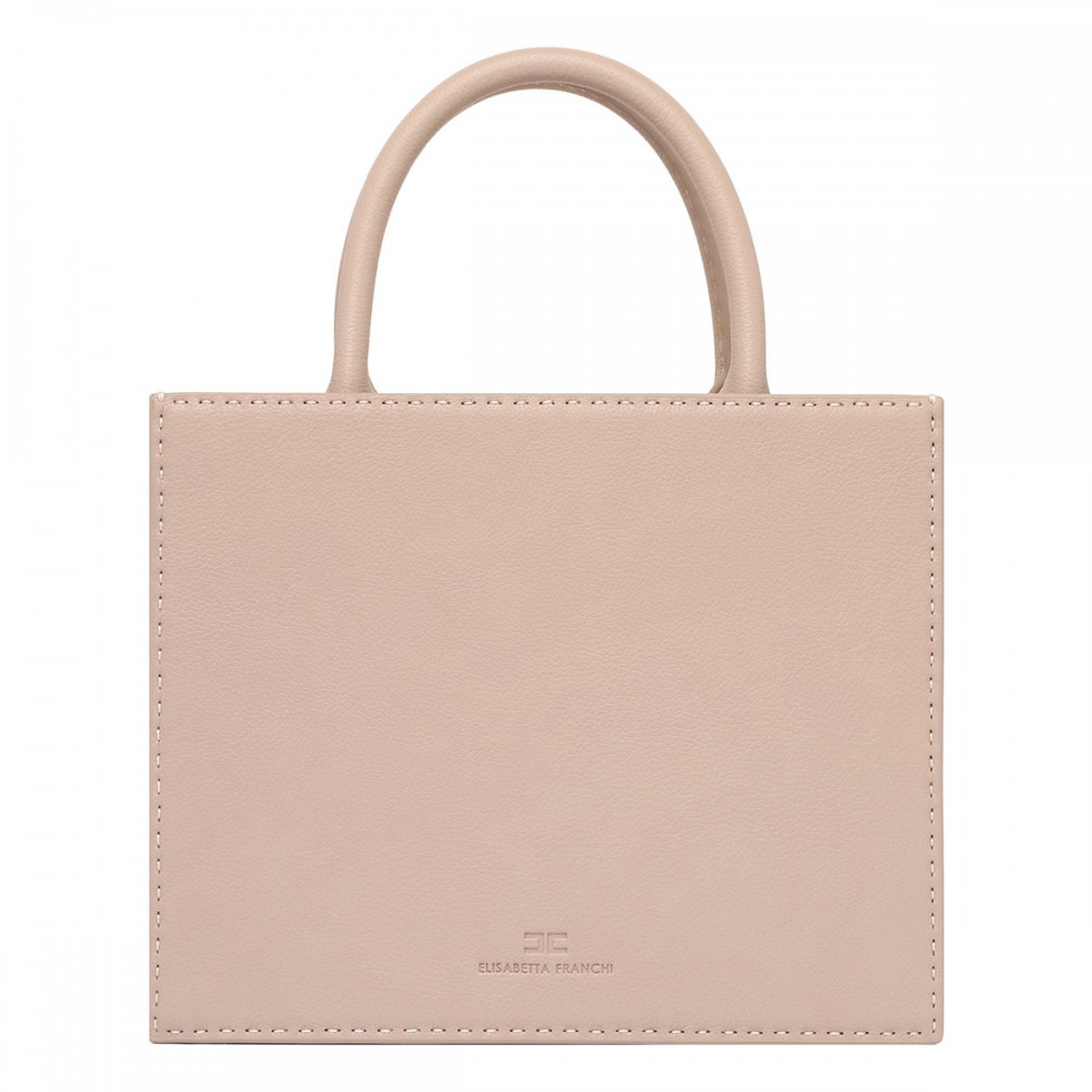 Beige small tote bag
