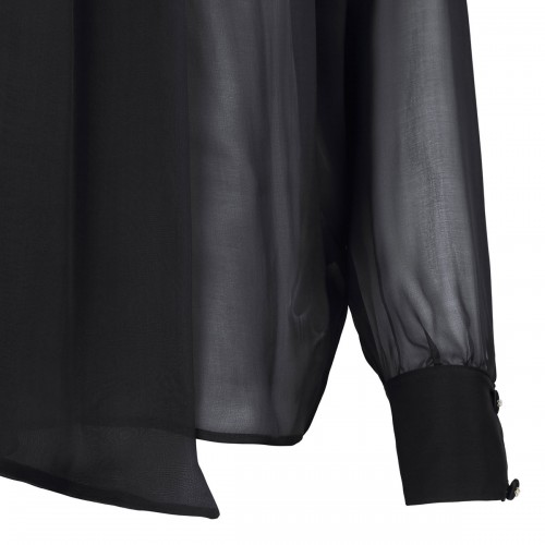 Silk voile tie-neck blouse 2