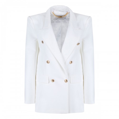 White crepe blazer