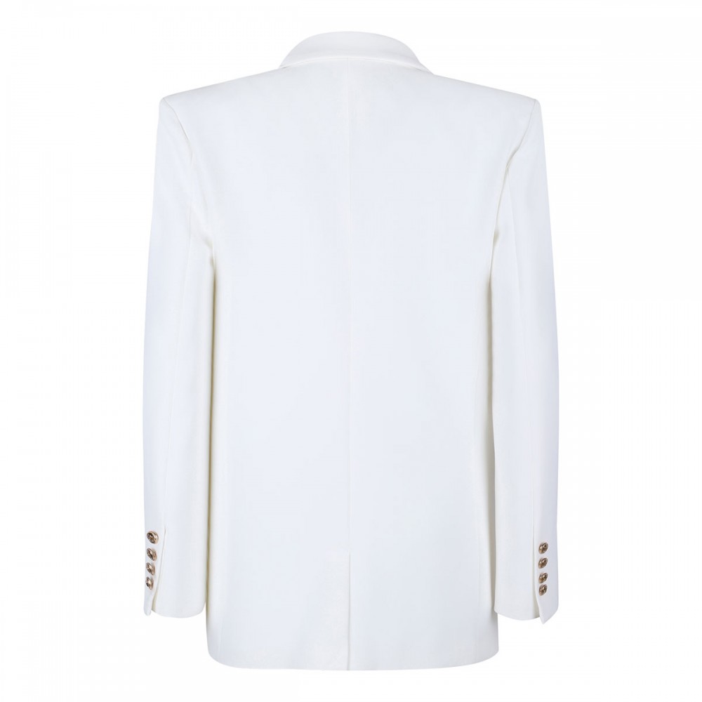 White crepe blazer