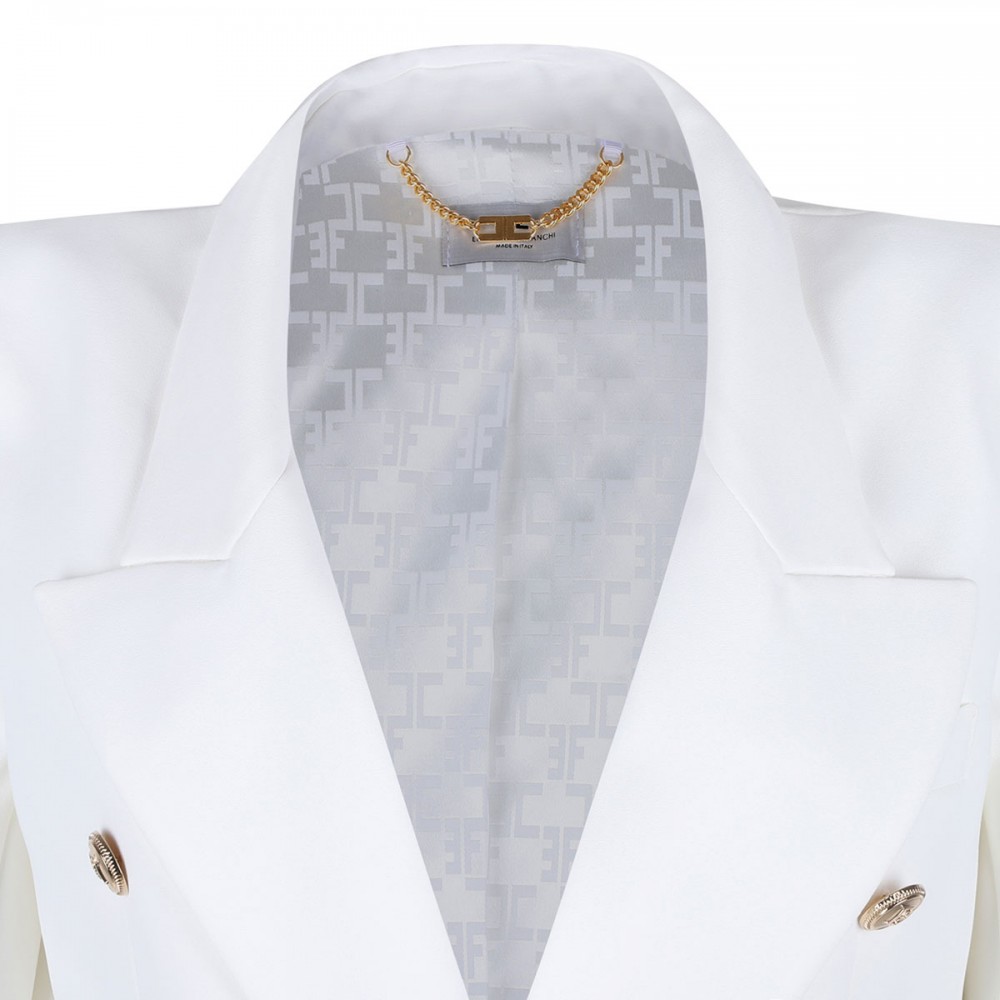 White crepe blazer