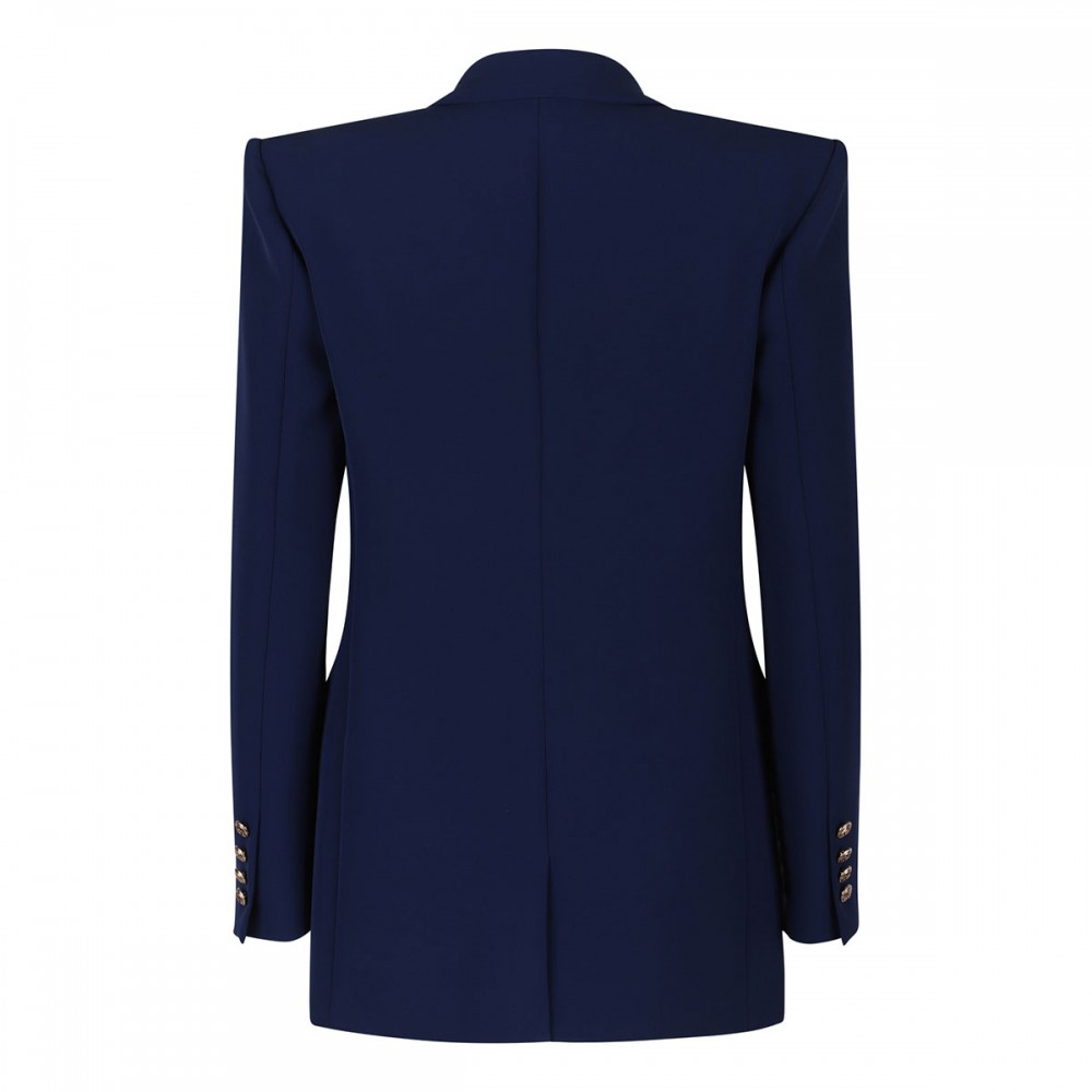 Oltremare blue crepe blazer