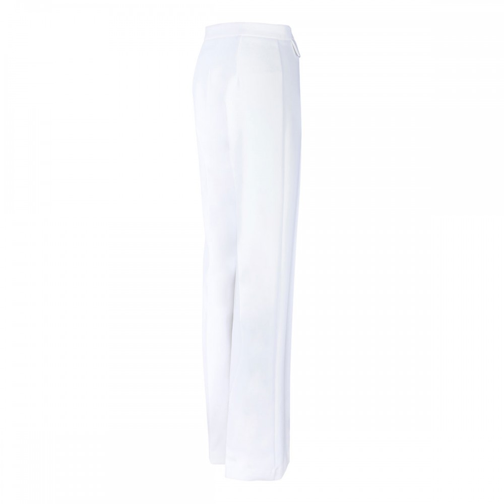 White crepe pants