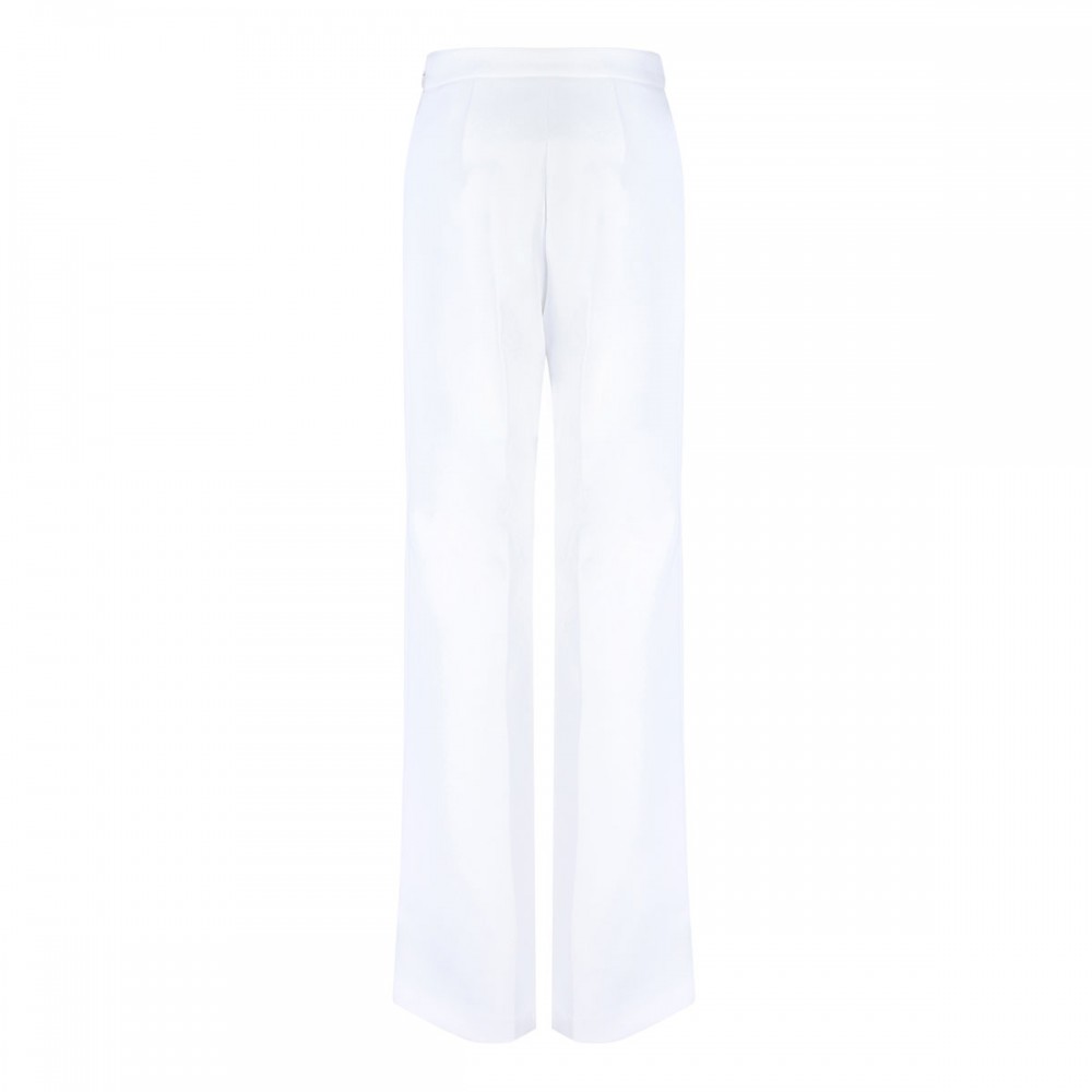 White crepe pants
