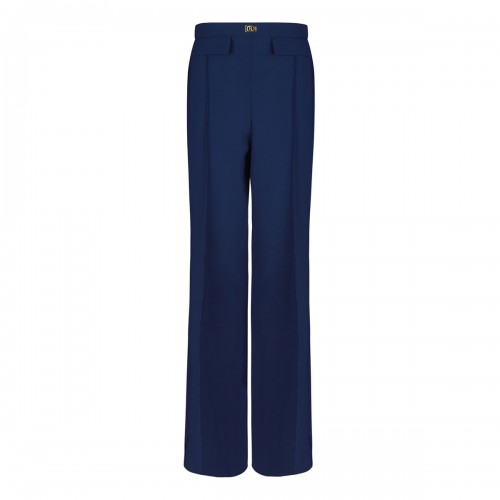 Oltremare blue crepe pants