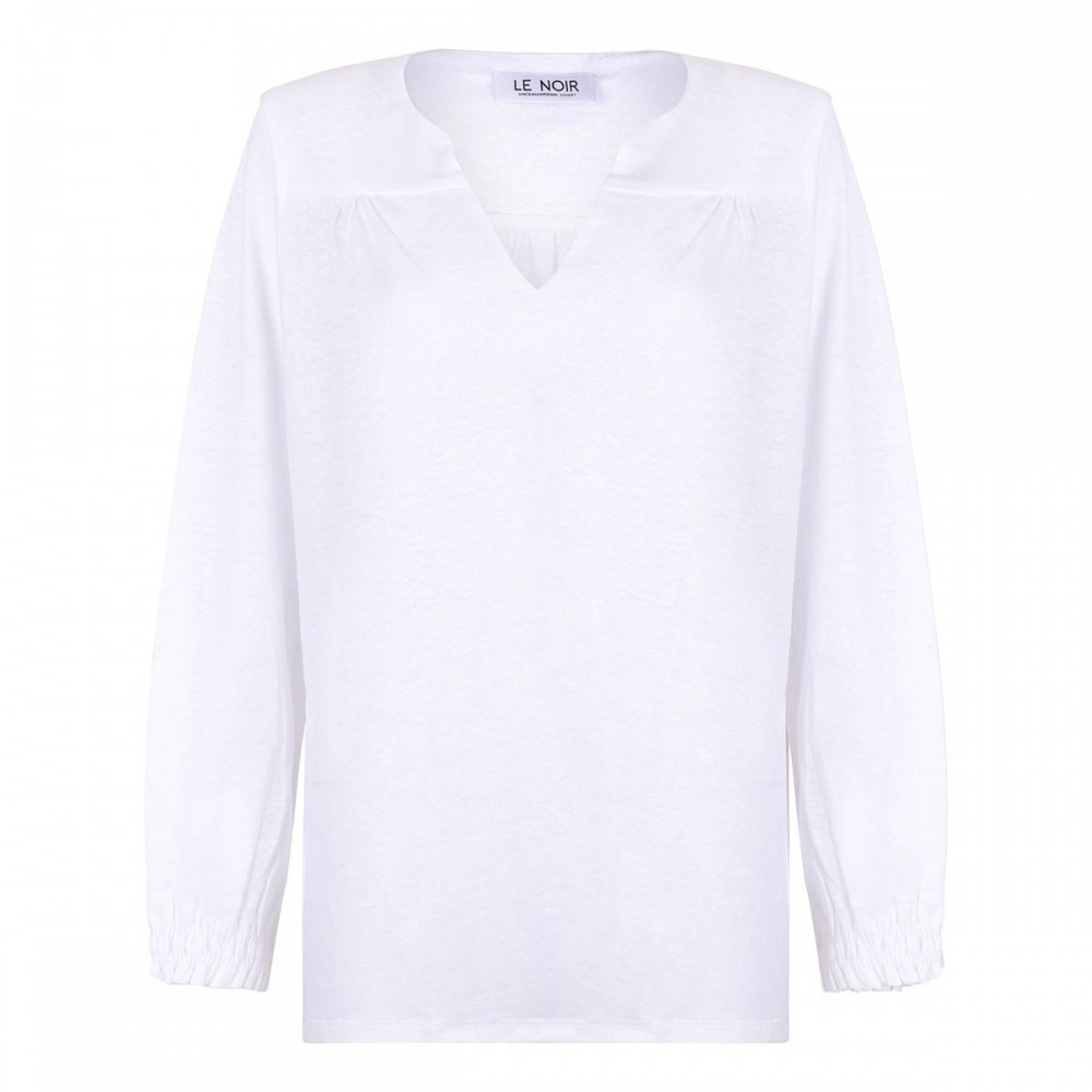 Evy white linen top
