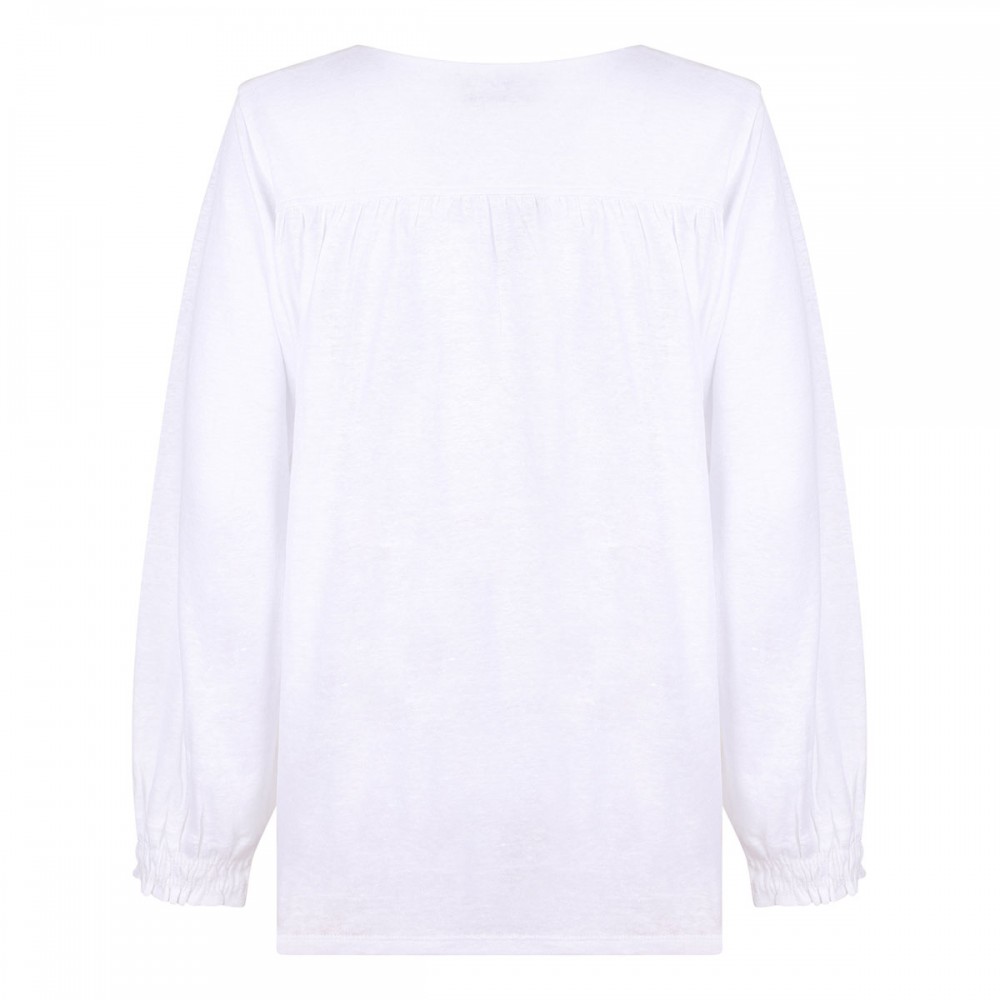 Evy white linen top