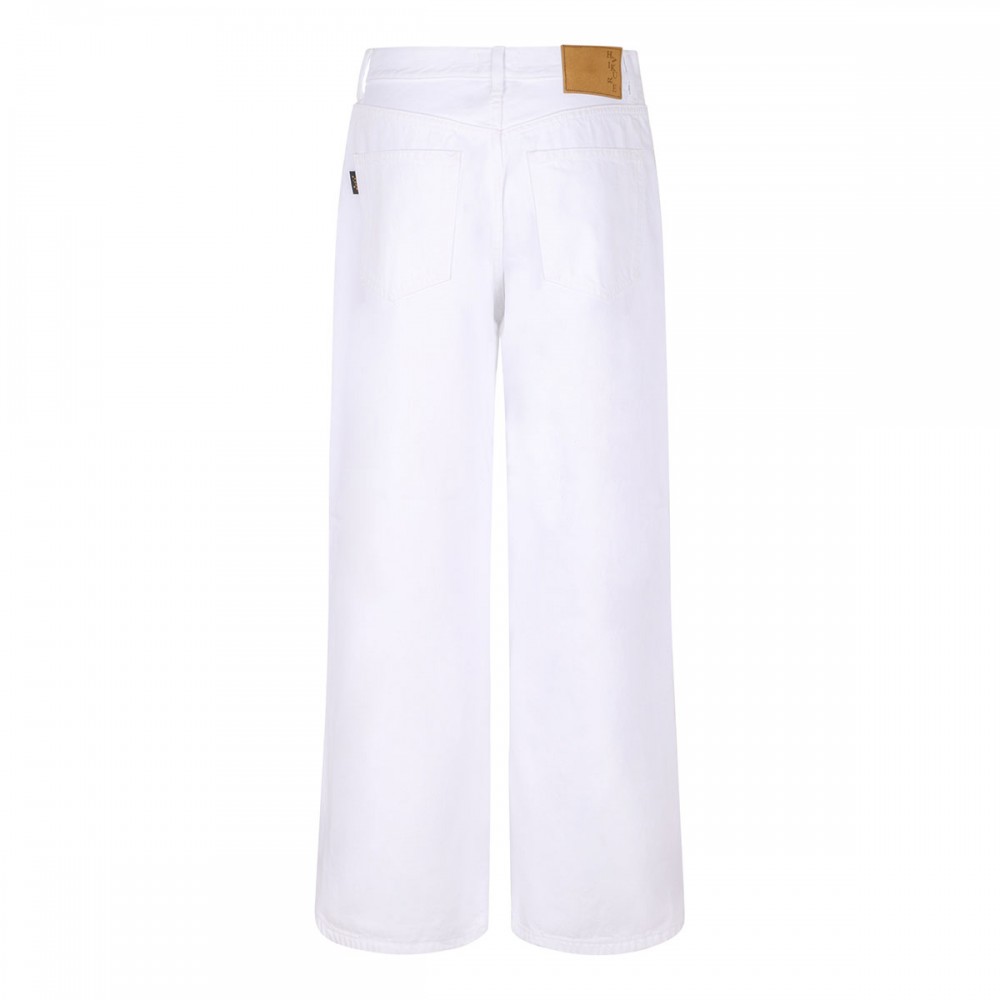 Korea optical white denim jeans