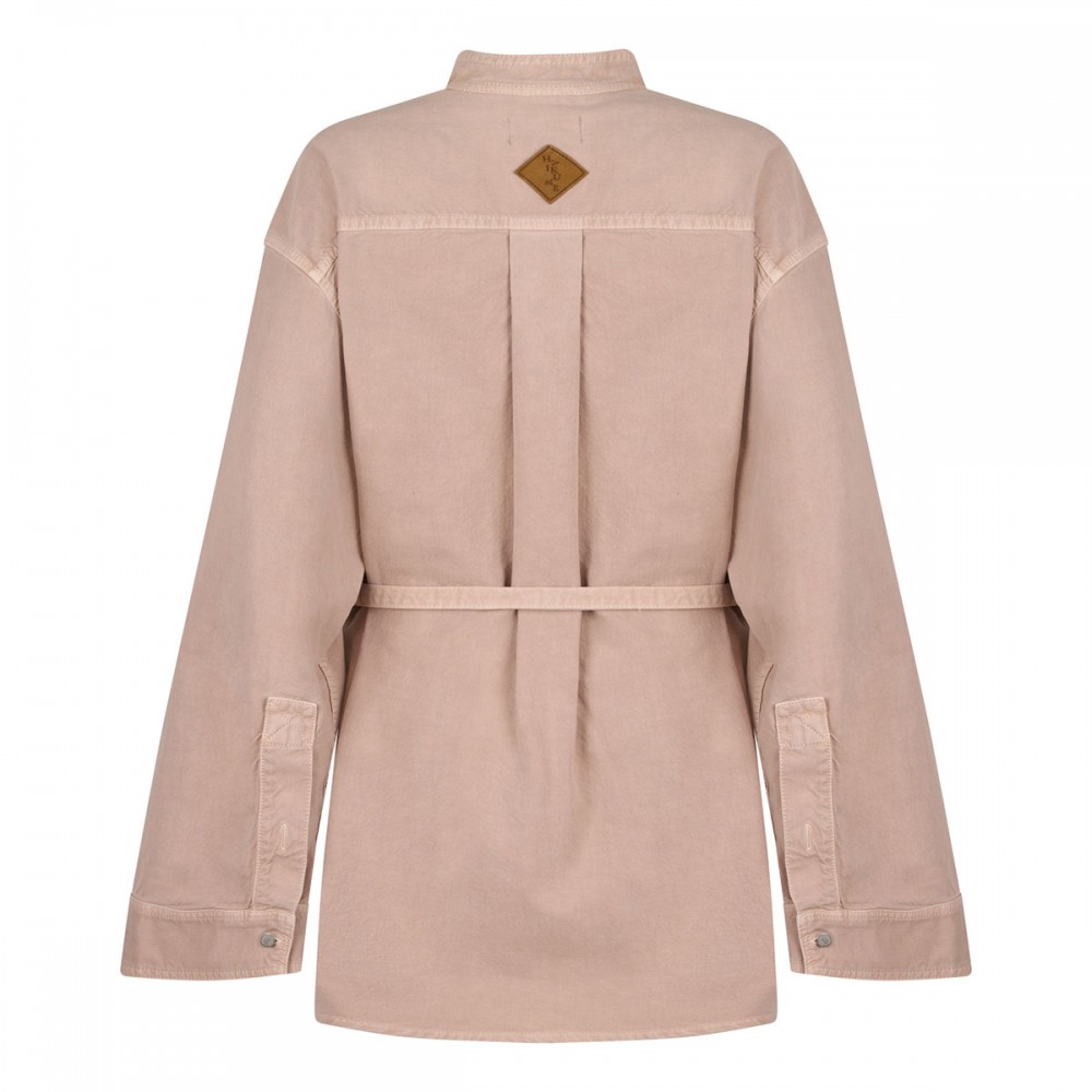 Ivonne twill denim safari jacket