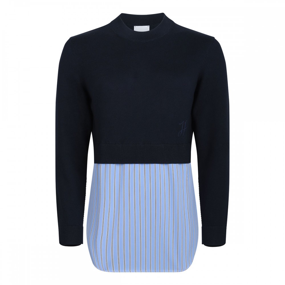 Trompe l'œil layered jumper