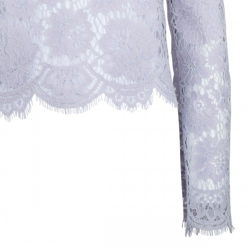 Lilac lace fluted sleeve top 2