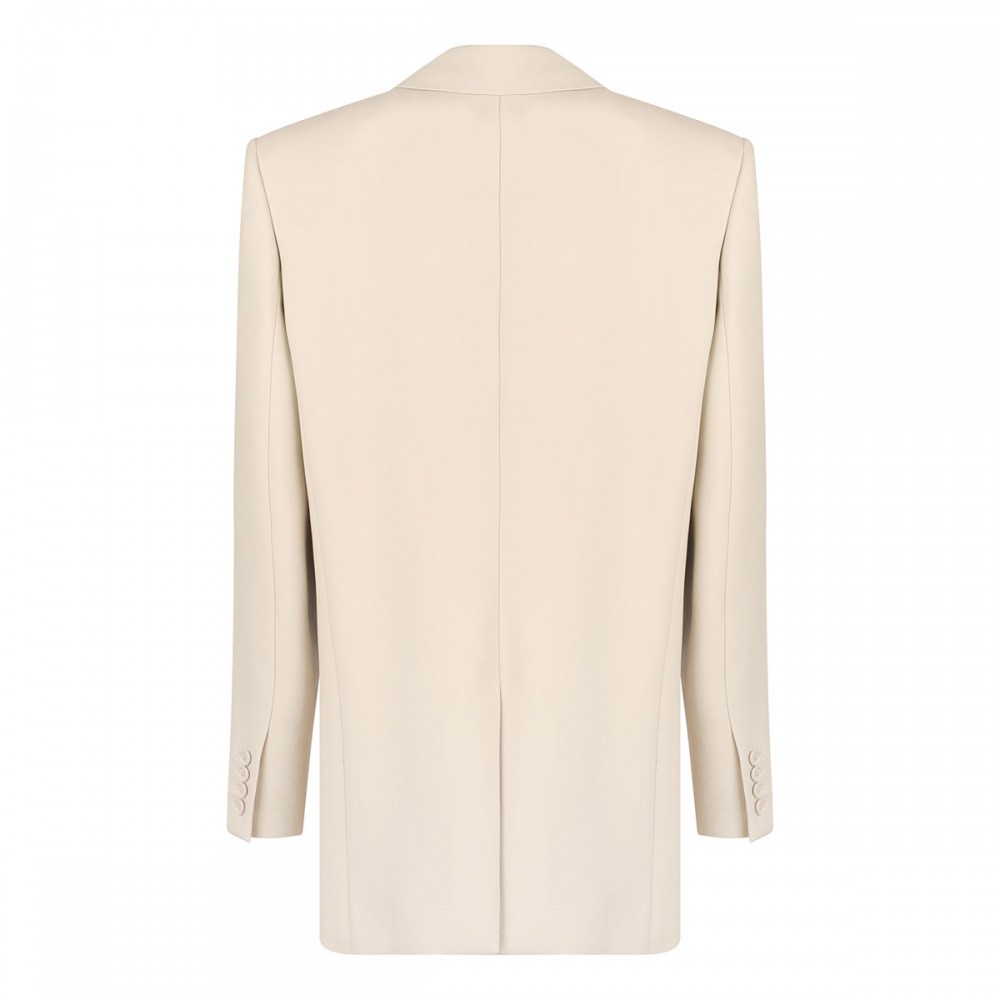 Beige light wool blazer