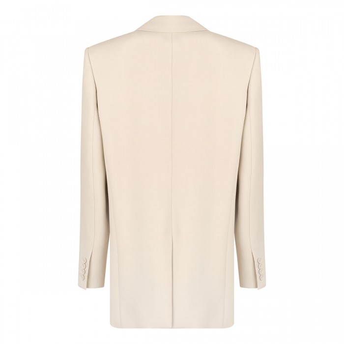 Beige light wool blazer