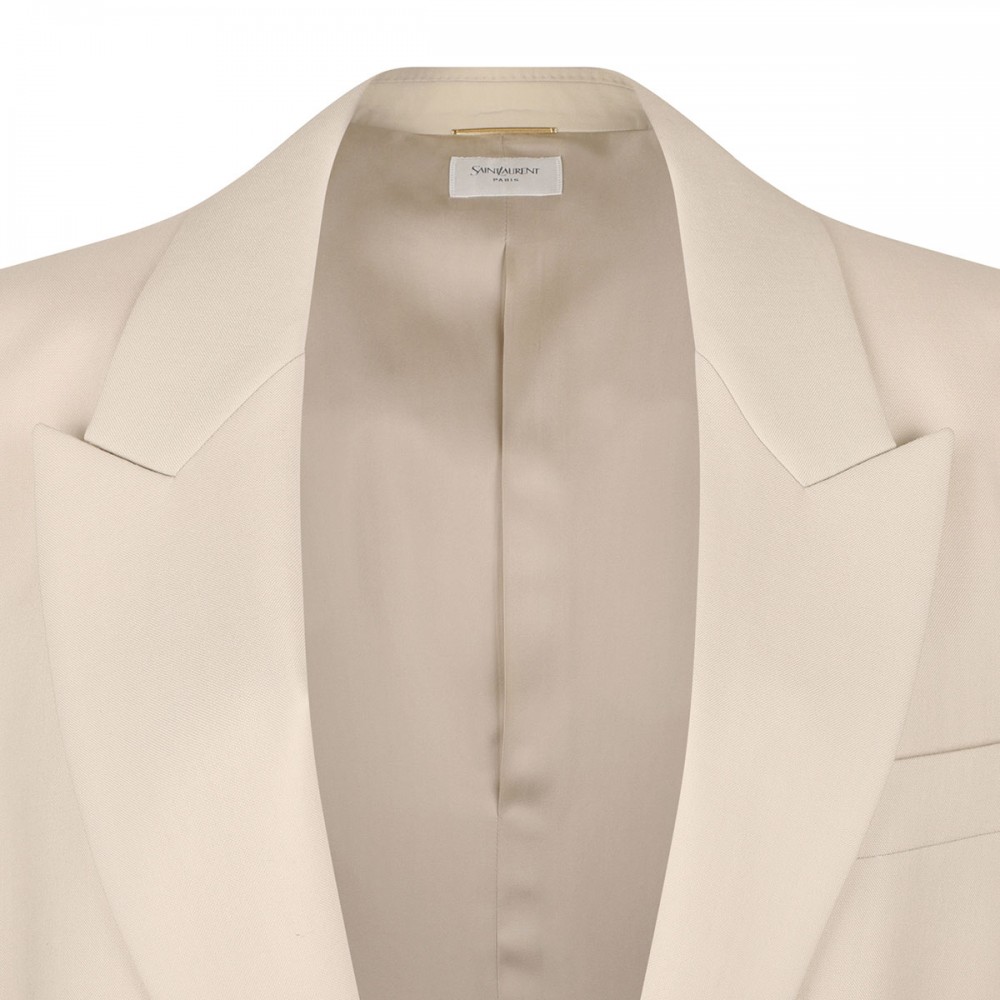 Beige light wool blazer