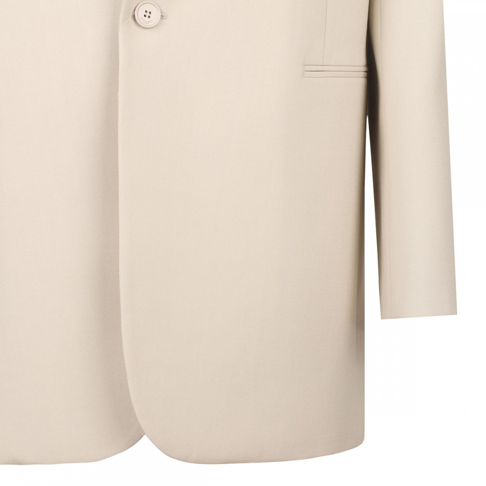 Beige light wool blazer