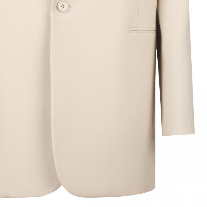 Beige light wool blazer