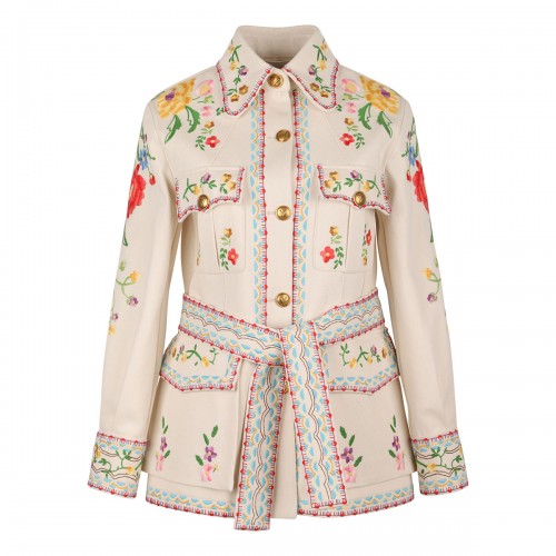 Embroidered denim jacket